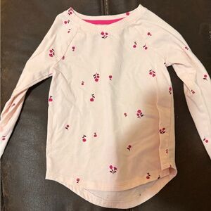 Cat & Jack Light Pink Floral Long Sleeve Tee
